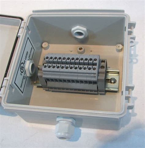 electrical splice box with terminal strip|electrical junction box with terminals.